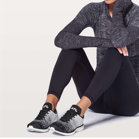 APL TechLoom Pro Black Heather Grey Black Sneaker Shoes - Picture 1 of 11